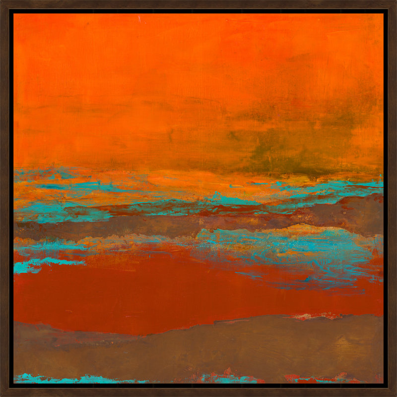 Fiery Vista II Painting by Patricia Harris, Image Brush Gel, 37.75" H x 37.75" W