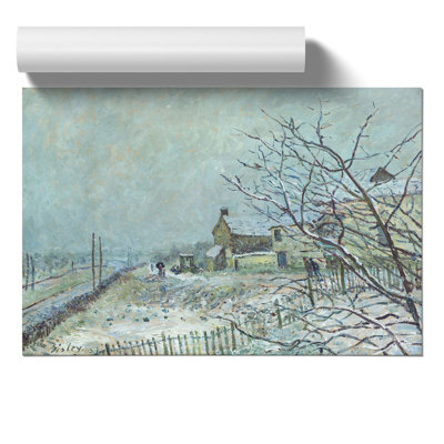 First Snow at Veneux Nadon by Alfred Sisley - Frameless Print
