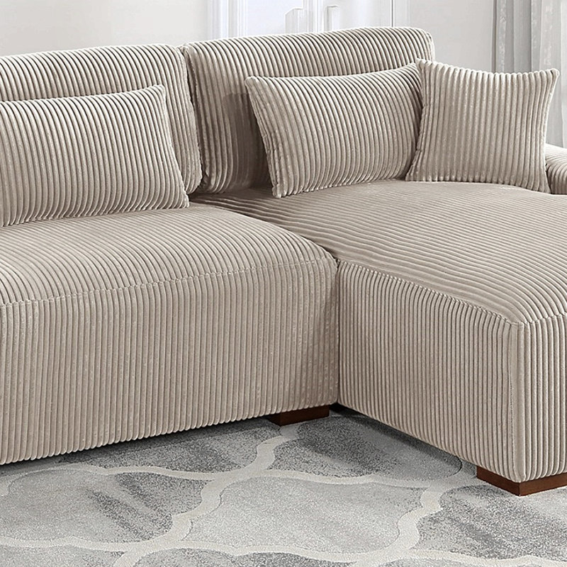Canapé modulaire moderne 2 pièces Mod, Chameau