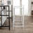 Svelte Minimalist 29.5" Seat Height White Metal Armless Low Back Bar Stool with Integrated Footrest for Kitchen Islands and Home Bars-1368034308