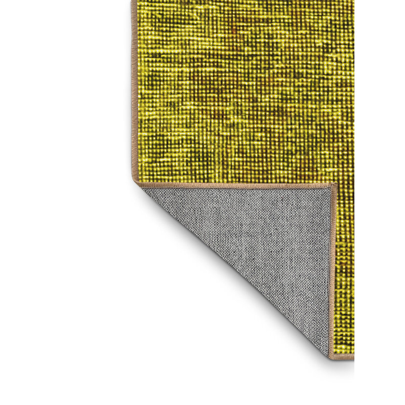 Tapis traditionnels jaunes 3778, Tapis de couloir 2 pi x 5 pi