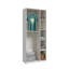 Charil 2 Door Wardrobe with Shelves in White, 89 cm