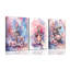 3Pcs Tween Teen Girls Bedroom Wall Art Youth Makeup Room Canvas Posters Pink Trendy Beauty Pictures Wall Decor Perfume Lipstick Cosmetics Prints Painting for Mature Girl Dorm Framed