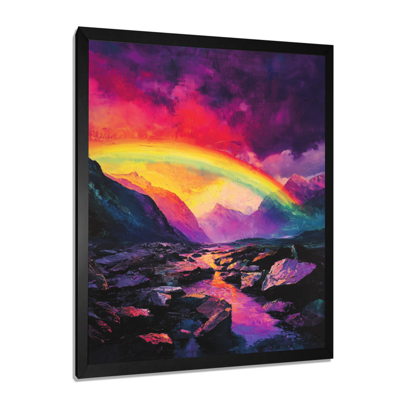 Glendolyn - Landscapes Wall Art, H 20 po x l 12 po, Reproduction encadrée d'une seule photo, Noir