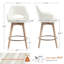 Tabouret de comptoir pivotant en similicuir Ashwell-131199346