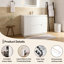  Meuble-lavabo autoportant 48 po avec plateau en pierre blanche, 2 tiroirs, 2 portes pour salle de bain 48 po-1529269013