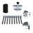 9 Arms Pull Out Wardrobe Scarf Trouser Extendable Rack (Right Installation)