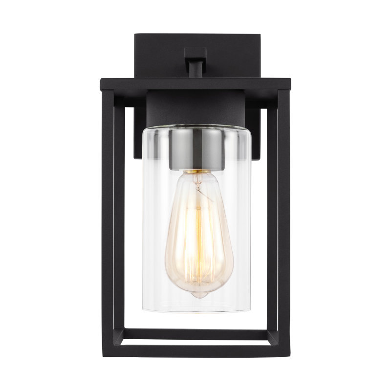 Lanterne murale d'extérieur Kota, Noir, H 12 po x l 6,38 po x P 6,38 po