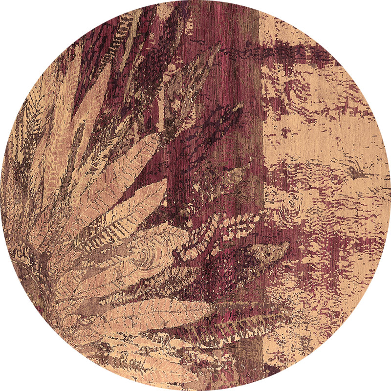 Ekaitz Performance Abstract Indoor Rug, Round 3'