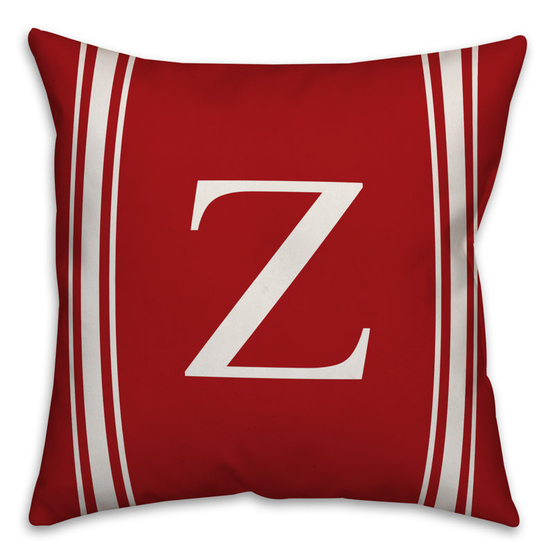 Striped Throw Pillow, Z, Red