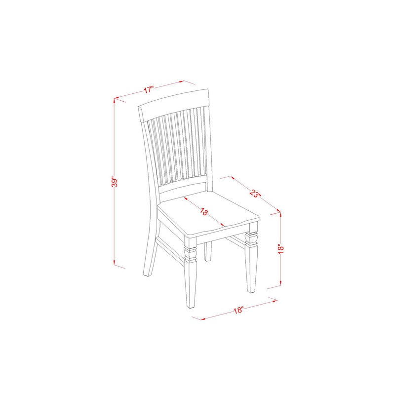 3 Piece Kitchen Table & Chairs Set Contains a Rectangle Dining Room Table with Butterfly Leaf and 2 Solid Wood Seat Chairs, Buttermilk & Cherry