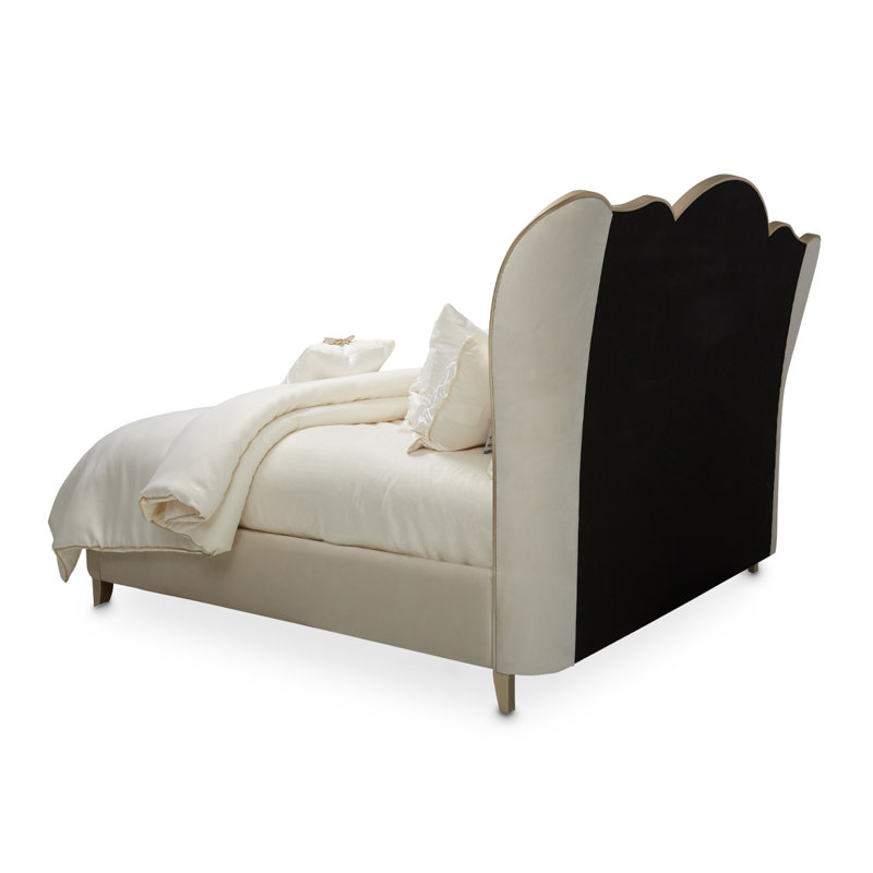 Villa Cherie Velvet Channel Tufted Bed, California King
