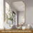 Minuette Glass Tile Edge Scalloped Bathroom Vanity Mirror | Stainless Steel Framed-1050905678-1039985438