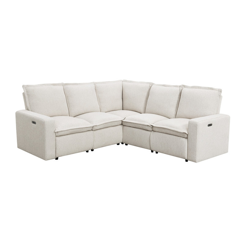 Fauteuil de cinéma inclinable électrique, 100% lin beige