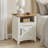 Bauman 18" W Farmhouse Nightstand with Storage Cabinet and Open Shelf-111297449-111297451