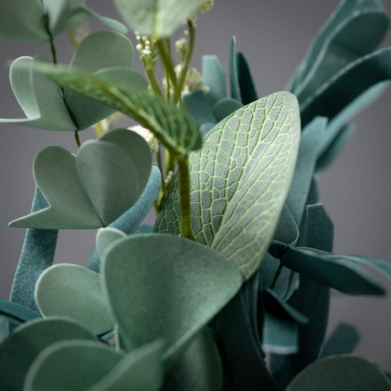 Eucalyptus artificiel et feuillage 28 po; bleu-vert