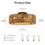 29.49 cm Ceiling Fan with Light Kit