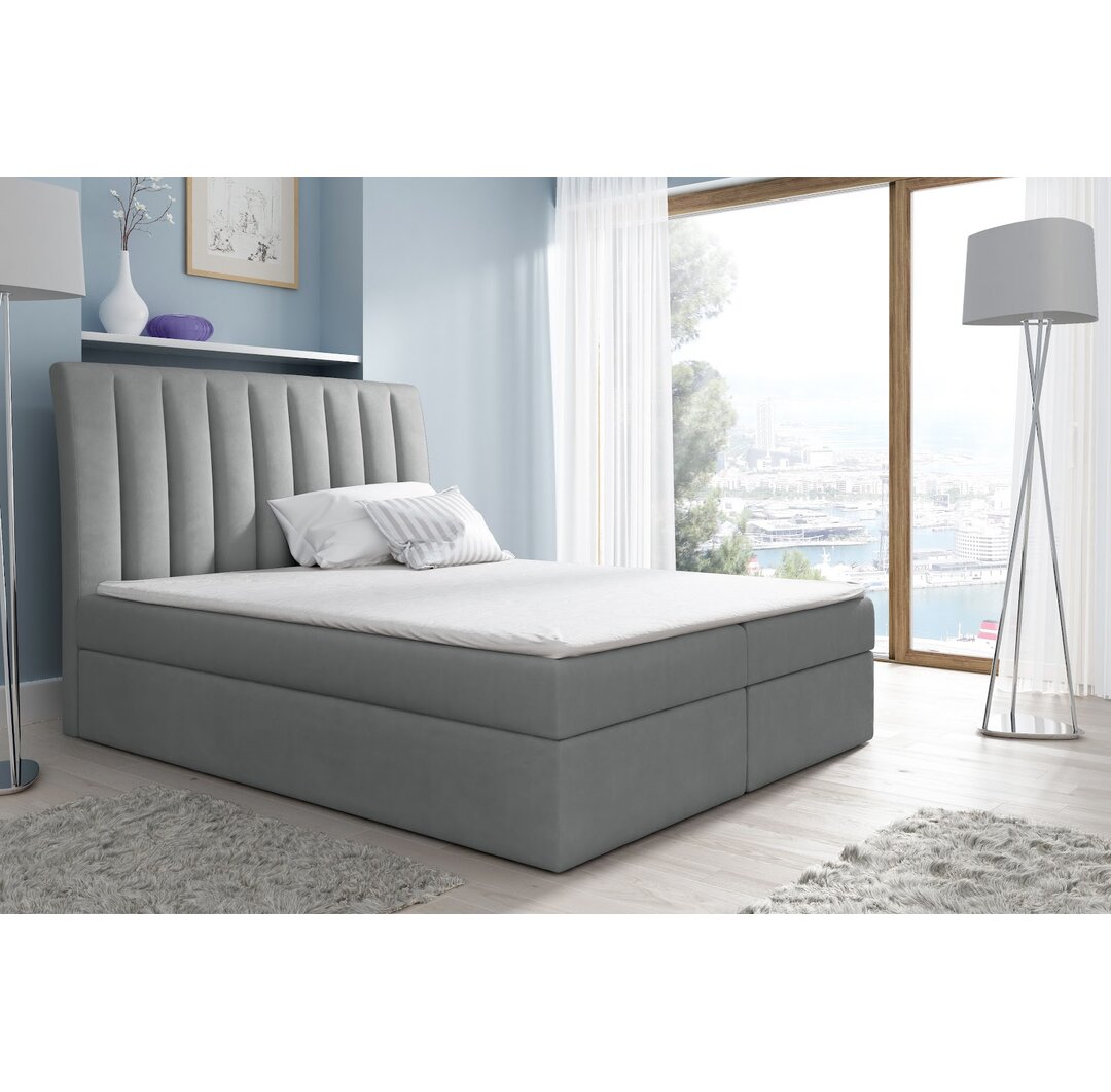 Boxspringbett Barbrook mit Topper und Bettkasten