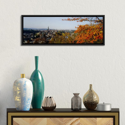« vue haut angle des bâtiments, berne canton, suisse », reproduction de photo sur toile