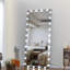 Miroir de salle de bain 72 po x 36 po pleine longueur avec DEL - Aluminium argenté, luminosité réglable, miroir à plusieurs scénarii, pouces, 3 réglages de couleur, pour l'entrée de la salle de bain