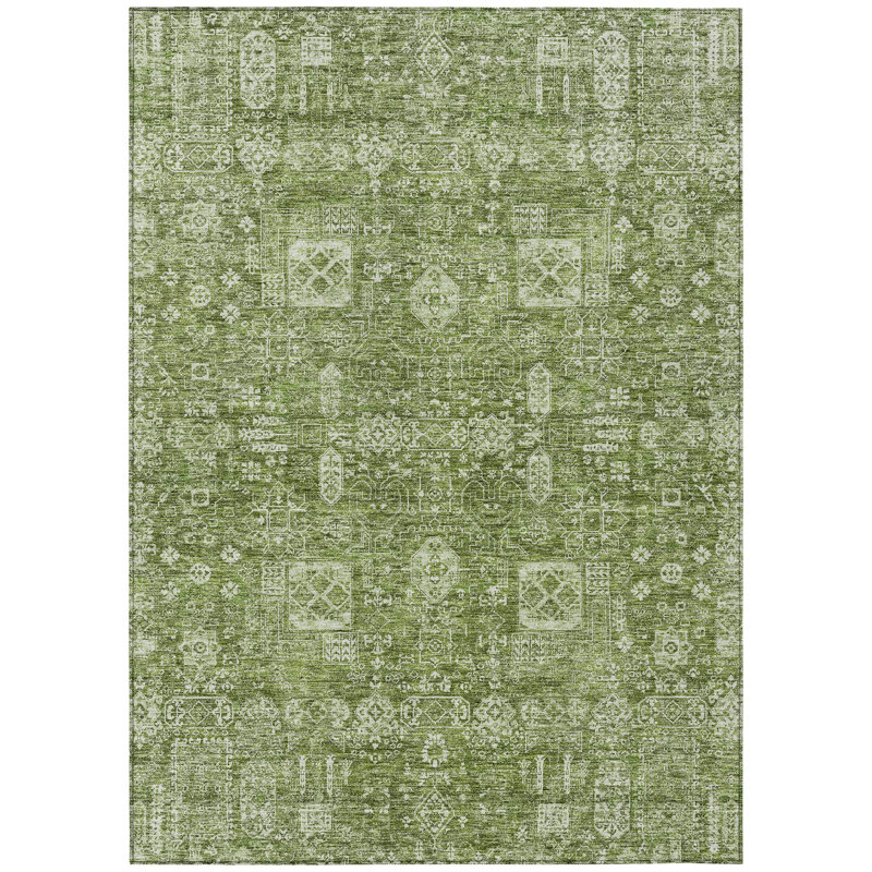 Floral Indoor / Outdoor Rug, Rectangle 9' x 12'