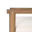 Chaise d'appoint 28 po Mid-Century moderne en bois d'acacia résistant aux intempéries