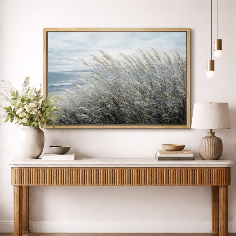 «Coastal Beach Grass», sérénité, photos de salon bord de mer, impression sur toile encadrée, H 24 po x l 36 po x P 1,5 po