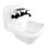 Nantucket Sinks 16.5''  Fireclay Specialty Wall Mount Bathroom Sink with Faucet and Overflow