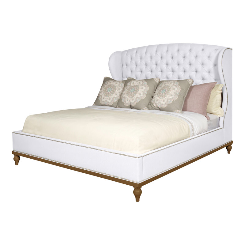 Emma Queen Upholstered Panel Bed, Navajo, Yes, Navada Snow