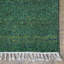 Tapis d'intérieur tissé à la main en coton et polyester vert foncé-2064842889