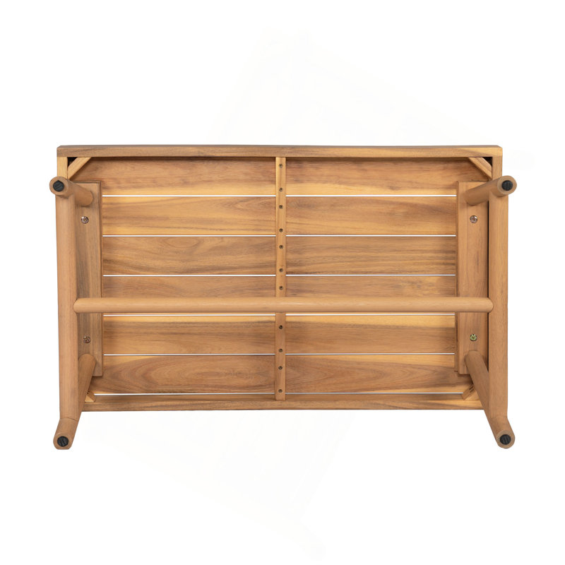 Table basse de patio en bois d'acacia