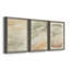 «Garden Treillage Blueprint I», ensemble de 3 peintures sur toile encadrées-830601924-830601945
