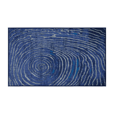 Tapis bleu lavable à la machine