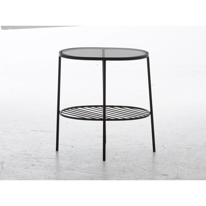 Agretha Glass Top End Table