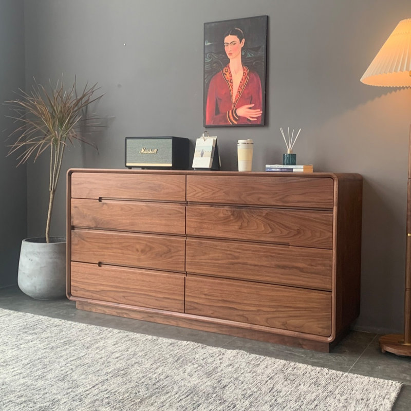 Armoire de rangement simple en noyer noir