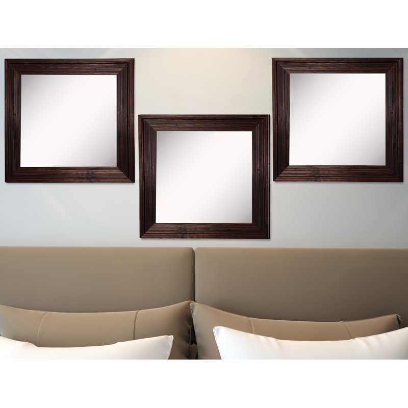 Ukiah Solid Wood Flat Wall Mirror