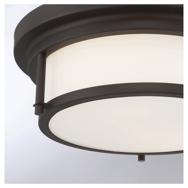 Candiss 2-Light 13" Flush Mount in Oil Rubbed Bronze, Oil Rubbed Bronze