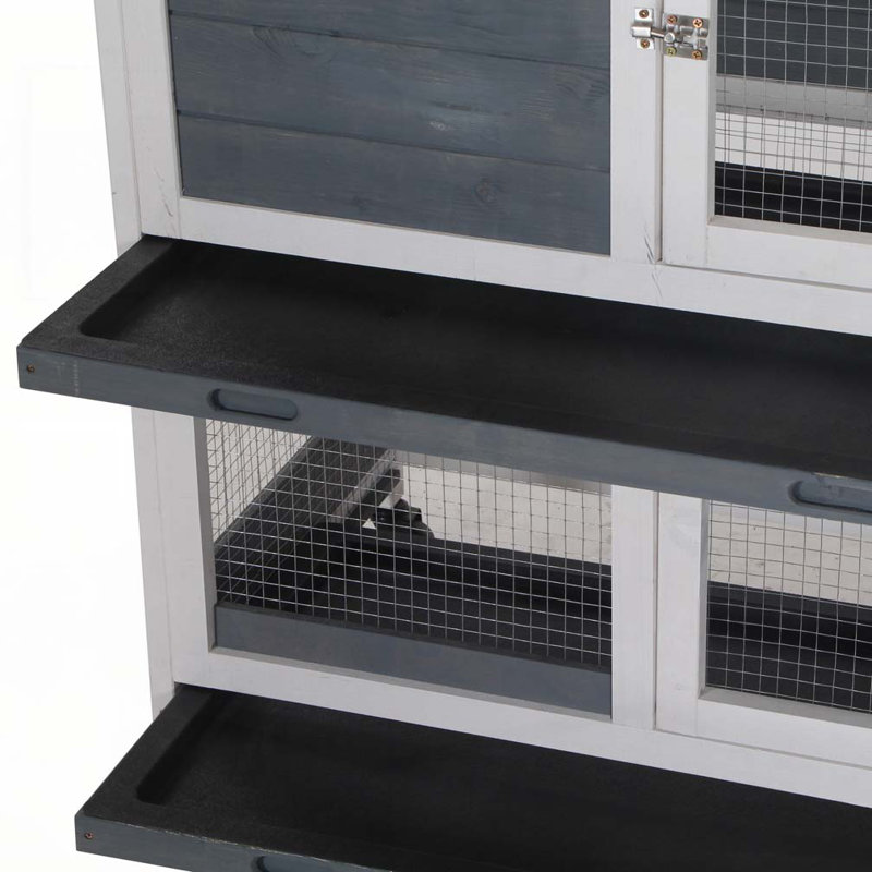 Cage à lapin en bois pour animaux de compagnie PawHut