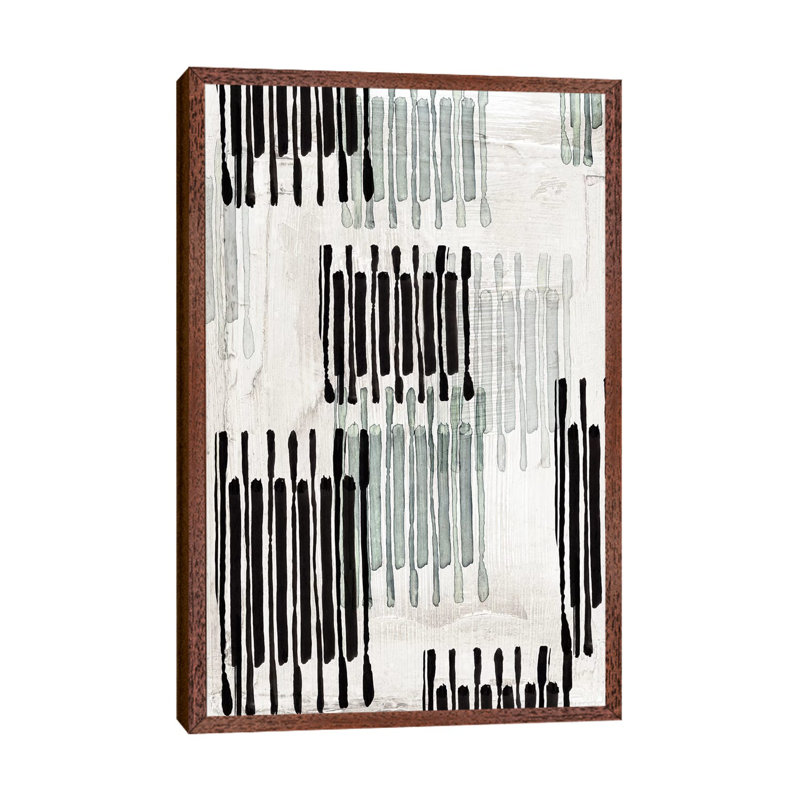 Linked to Silver I 1 Piece Painting on Canvas, 66.04cm H x 45.72cm W x 3.81cm D, Classic Brown Wood Framed