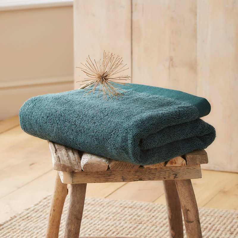 Landolfo Plush Bath Sheet, Deep Green
