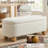 Modern Oval Storage Bench with Spherical Legs for Entryway and Living Room-1044809489