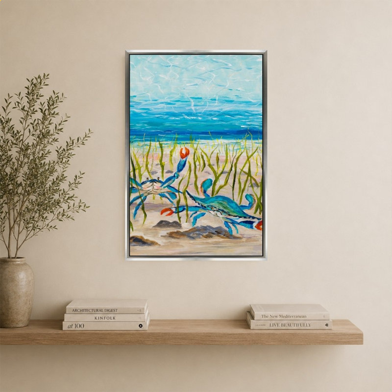 "Blue Crabs" par Julie DeRice - Impression sur toile