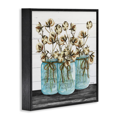 «Cotton in Mason Jars», ensemble d'impression sur toile panoramique
