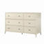 Commode 6 tiroirs, commode en bois pour chambre à coucher