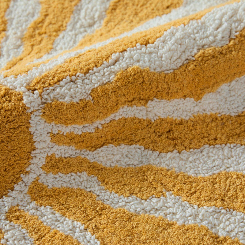 100% Cotton Pattern Bath Mat in Sunrise, Sunrise, 24 in x 17 in