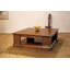 Solid Wood Floor Shelf Coffee Table with Storage