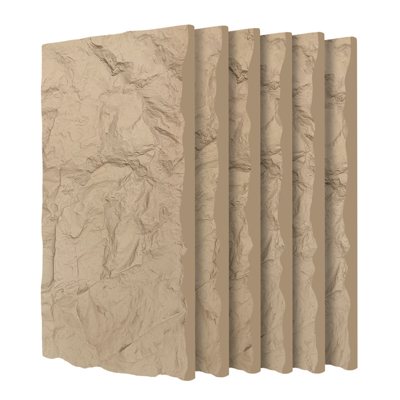 Panneaux muraux en pierre artificielle 3D, panneaux muraux décoratifs en polyuréthane pour les murs décoratifs intérieurs, panneaux muraux en pierre légers pour salon, mur de télévision et bureau