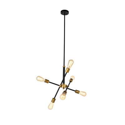 Whelchel Sputnik Modern Linear Chandelier