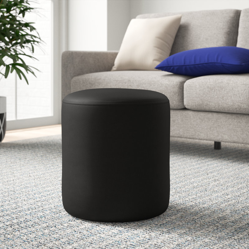Denison Taut Upholstered Round Ottoman Pouf