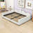 Upholstered Daybed with Sherpa Fabric-349787540-350131810
